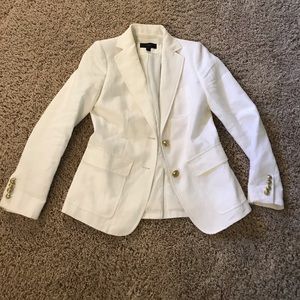 Jcrew white linen jacket